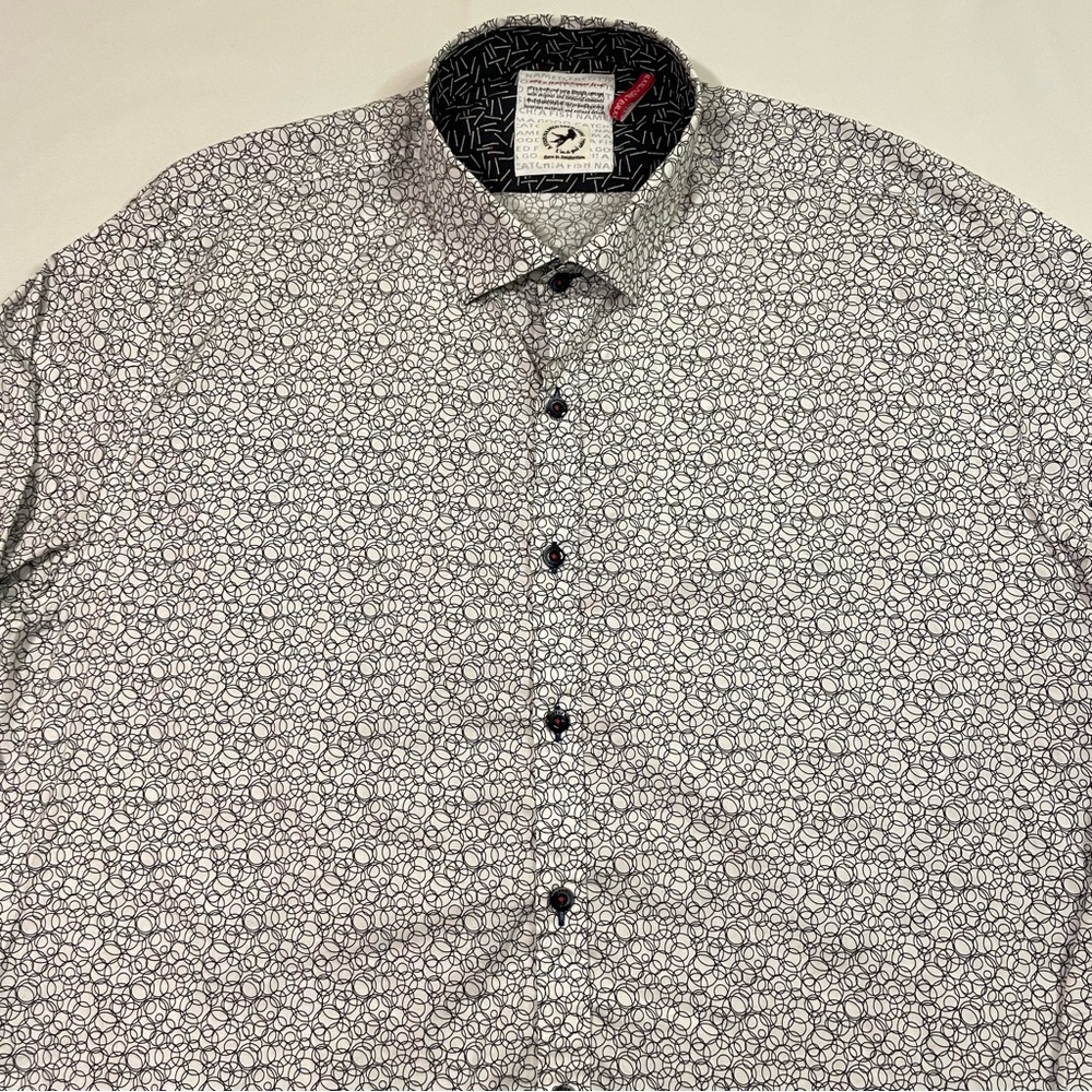 A Fish Named Fred Mens Dress Shirt Size XL Born on Amsterdam